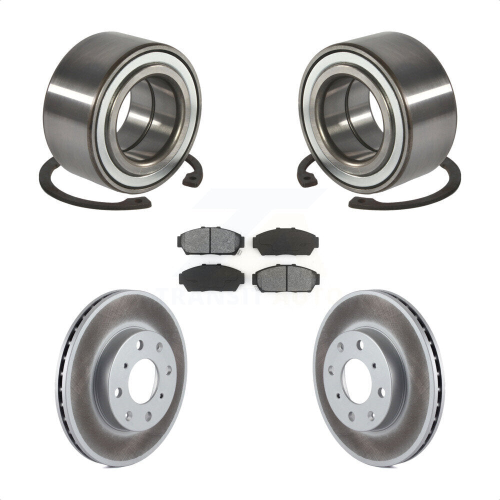 Wheel Bearing Coated Disc Brake Rotors And Pads Front Kit For Honda Civic