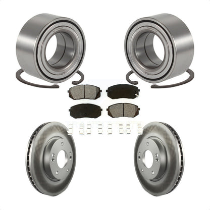 Wheel Bearing Coated Disc Brake Rotor And Pads Front Kit For 2010-2012 Kia Rondo