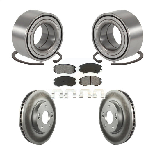 Wheel Bearing Coated Brake Rotor And Pad Front Kit For Hyundai Sonata Tucson Kia