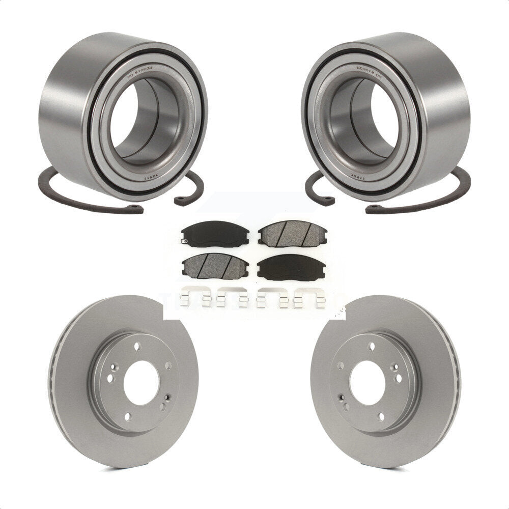 Wheel Bearing Coated Disc Brake Rotors And Pads Front Kit For Hyundai Santa Fe