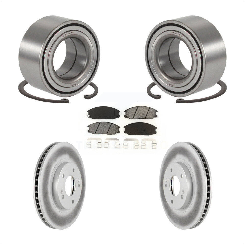 Wheel Bearing Coated Disc Brake Rotors And Pads Front Kit For Hyundai Santa Fe