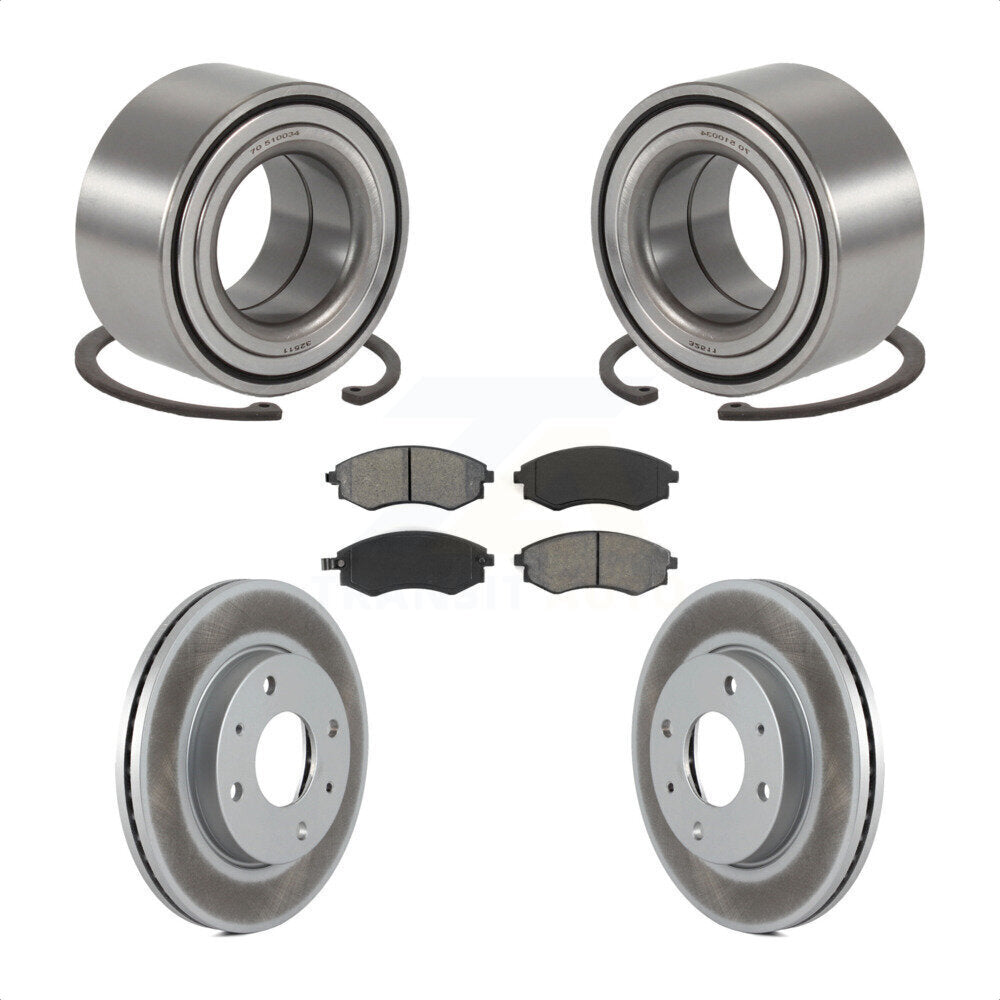 Wheel Bearing Coated Disc Brake Rotors And Pads Front Kit For Hyundai Sonata