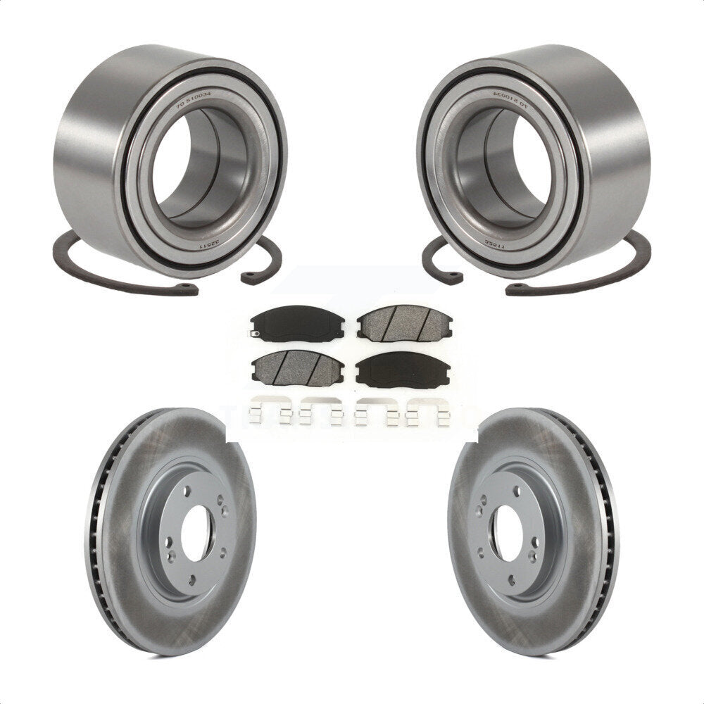 Wheel Bearing Coated Disc Brake Rotors And Pads Front Kit For Hyundai XG350
