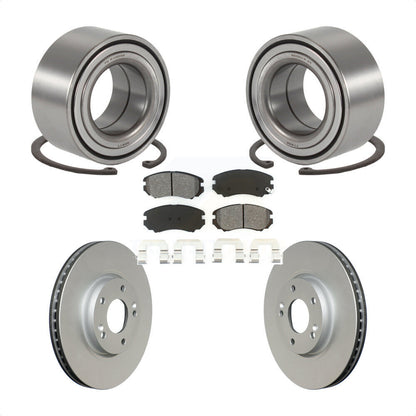 Wheel Bearing Coated Brake Rotor Pad Front Kit For 2006-2010 Hyundai Sonata 3.3L