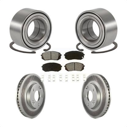 Wheel Bearing Coated Disc Brake Rotor And Pads Front Kit For 2007-2009 Kia Rondo