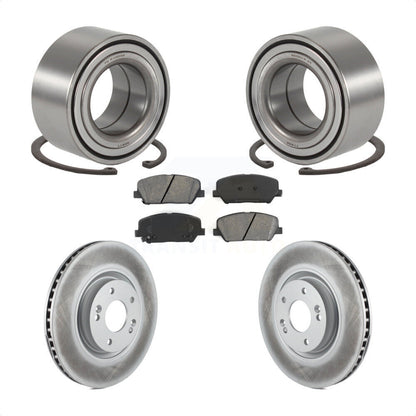 Wheel Bearing Coated Brake Rotor And Pad Front Kit For 2011-2015 Kia Optima 2.0L