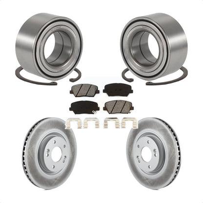Wheel Bearing Coated Disc Brake Rotor Pads Front Kit For 2012-2017 Hyundai Azera