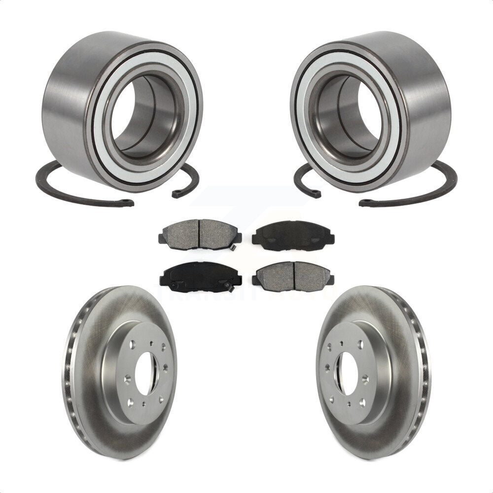 Wheel Bearing Coated Brake Rotor Pads Front Kit For Honda Accord Sedan with 2.3L