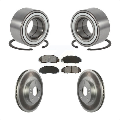 Wheel Bearing Coated Brake Rotor & Pad Front Kit For 1998-2002 Honda Accord 3.0L
