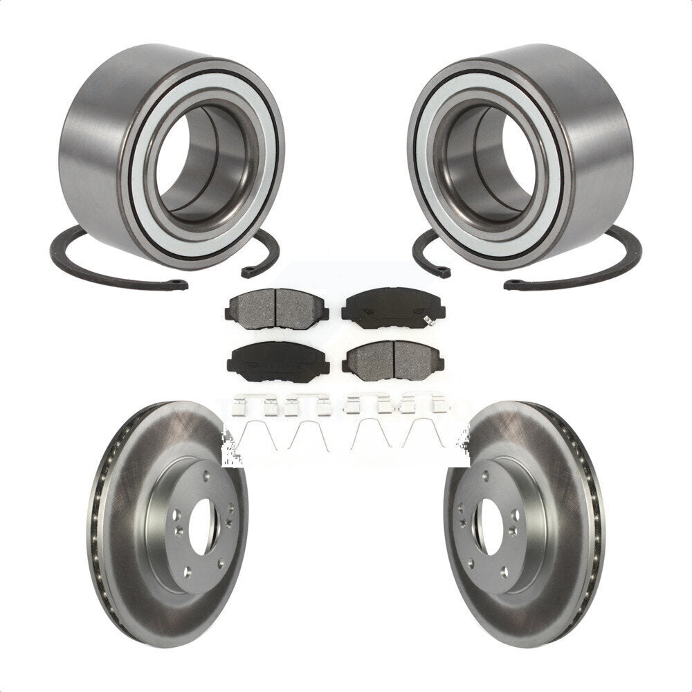 Wheel Bearing Coated Disc Brake Rotors And Pads Front Kit For Honda Element