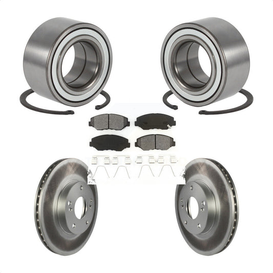 Wheel Bearing Coated Disc Brake Rotors And Pads Front Kit For Honda Element
