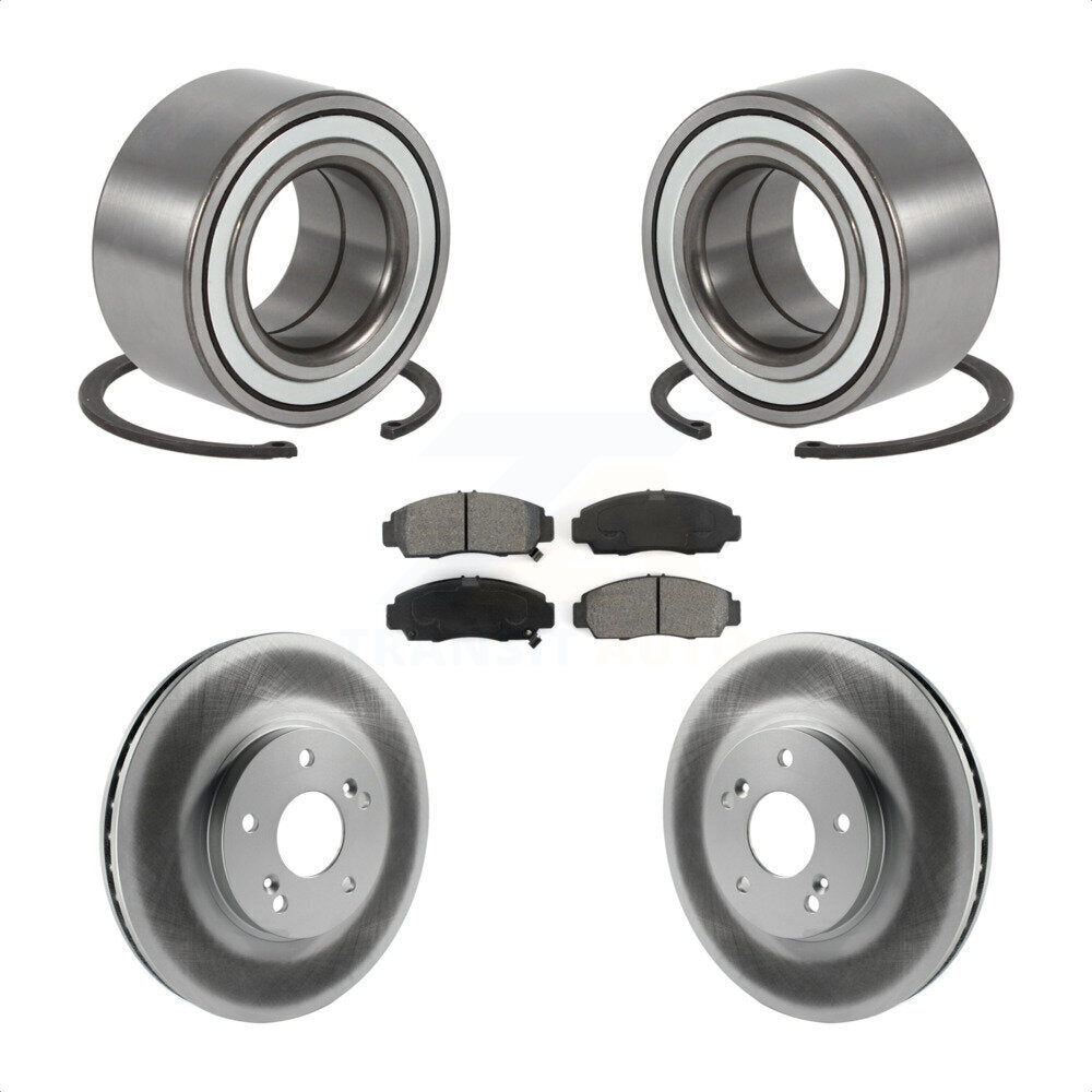 Wheel Bearing Coated Disc Brake Rotors And Pads Front Kit For Acura TL CL