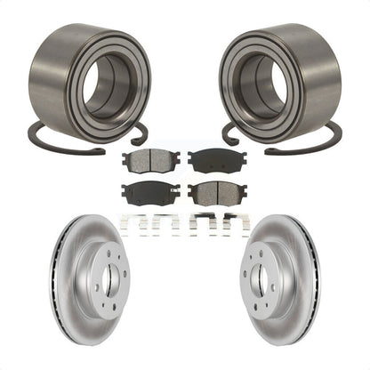 Wheel Bearing Coated Brake Rotor Pad Front Kit For 2006 Hyundai Accent Hatchback