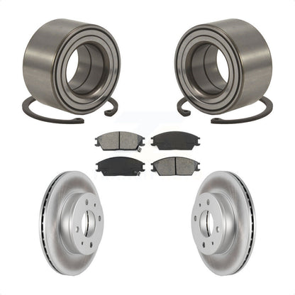 Wheel Bearing Coated Disc Brake Rotor Pad Front Kit For 2000-2005 Hyundai Accent