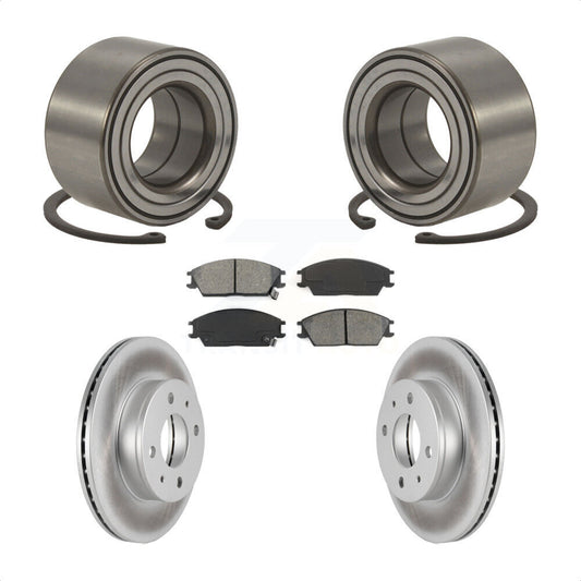 Wheel Bearing Coated Disc Brake Rotor Pad Front Kit For 2000-2005 Hyundai Accent