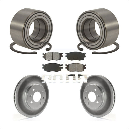 Wheel Bearing Coated Brake Rotor & Pad Front Kit For Hyundai Accent Kia Rio Rio5
