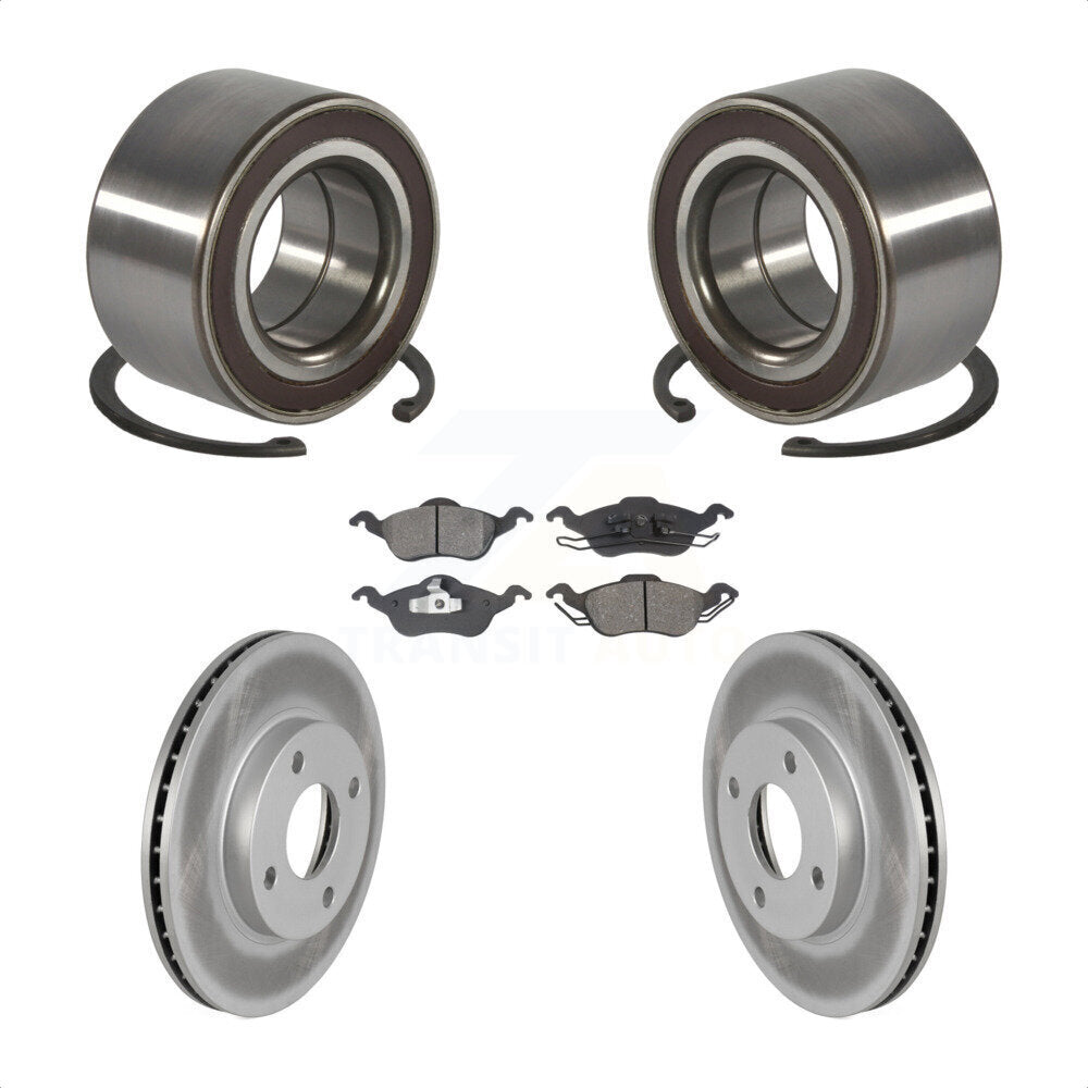 Wheel Bearing Coated Disc Brake Rotors And Pads Front Kit For Ford Focus