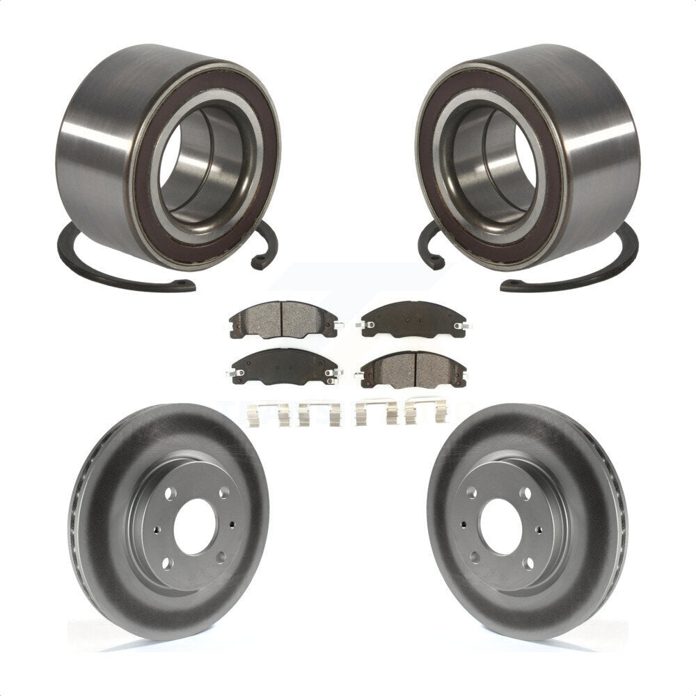 Wheel Bearing Coated Disc Brake Rotor And Pad Front Kit For 2008-2011 Ford Focus