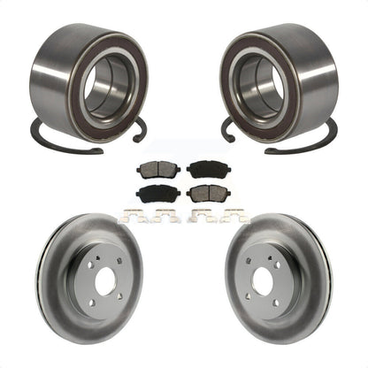 Wheel Bearing Coated Disc Brake Rotors And Pads Front Kit For 2011-2014 Mazda 2