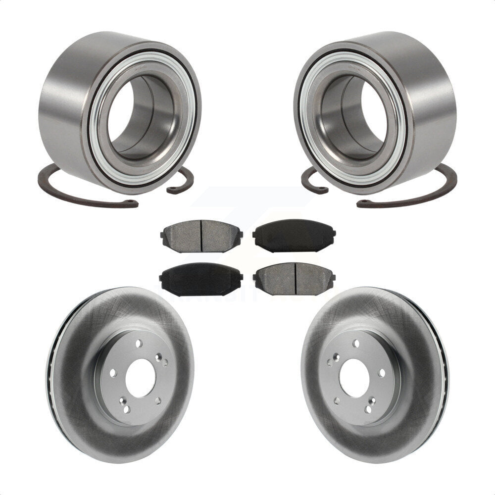 Wheel Bearing Coated Disc Brake Rotor Pads Front Kit For 1999-2004 Honda Odyssey
