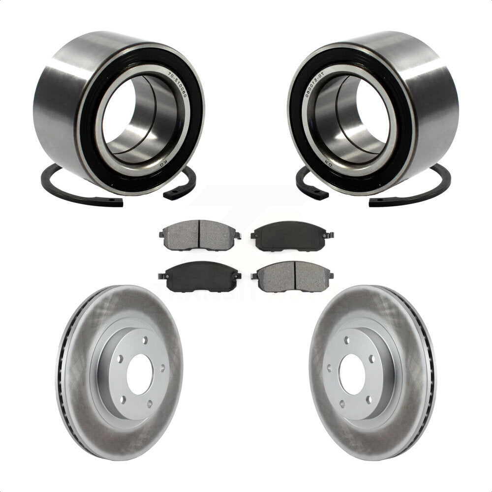 Wheel Bearing Coated Brake Rotor Pad Front Kit For Nissan Altima Maxima INFINITI