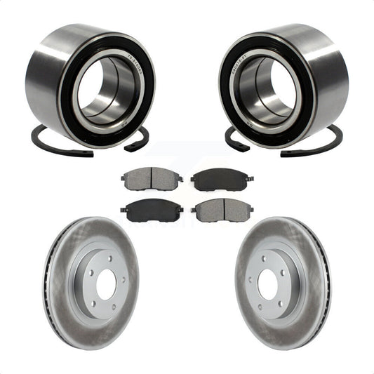 Wheel Bearing Coated Brake Rotor Pad Front Kit For Nissan Altima Maxima INFINITI
