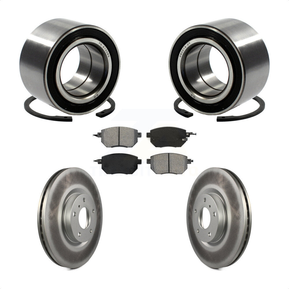 Wheel Bearing Coated Disc Brake Rotor And Pad Front Kit For Nissan Altima Maxima