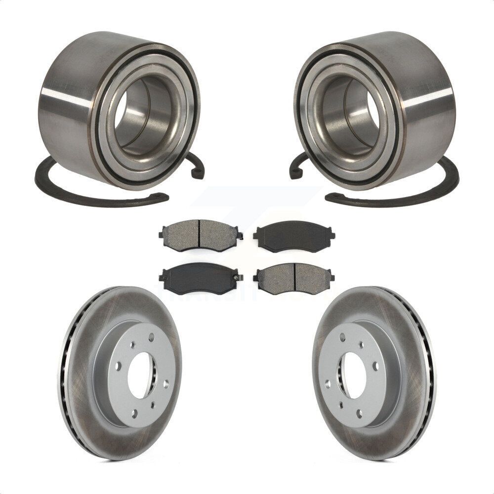 Wheel Bearing Coated Disc Brake Rotors And Pads Front Kit For Nissan Sentra 1.8L