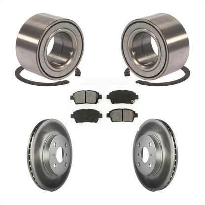 Wheel Bearing Coated Disc Brake Rotor & Pads Front Kit For 2001-2005 Toyota Echo