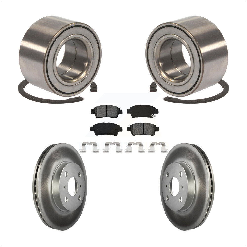 Wheel Bearing Coated Brake Rotor & Pad Front Kit For 2000 Toyota Echo From 08 00