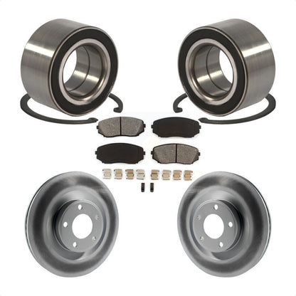 Wheel Bearing Coated Disc Brake Rotor & Pads Front Kit For Ford Edge Lincoln MKX