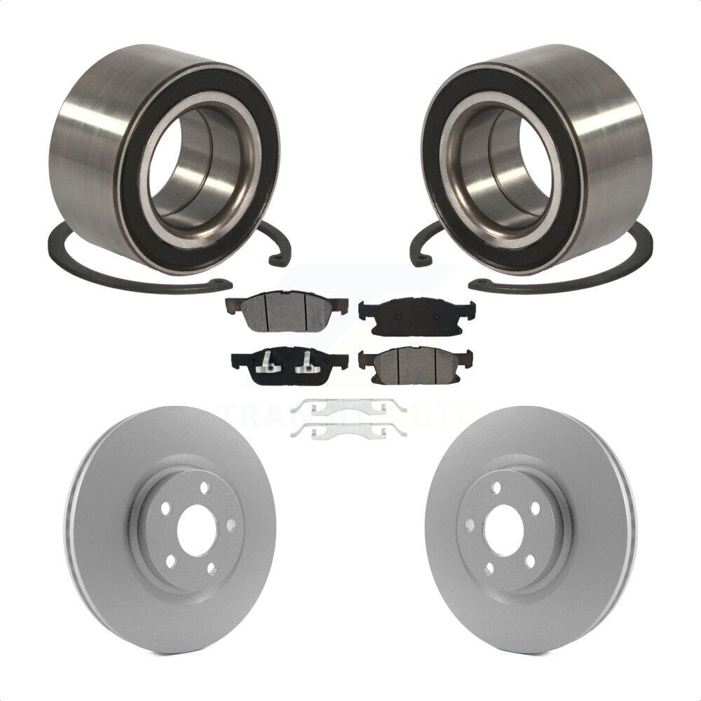 Wheel Bearing Coated Disc Brake Rotors And Pads Front Kit For Ford Edge