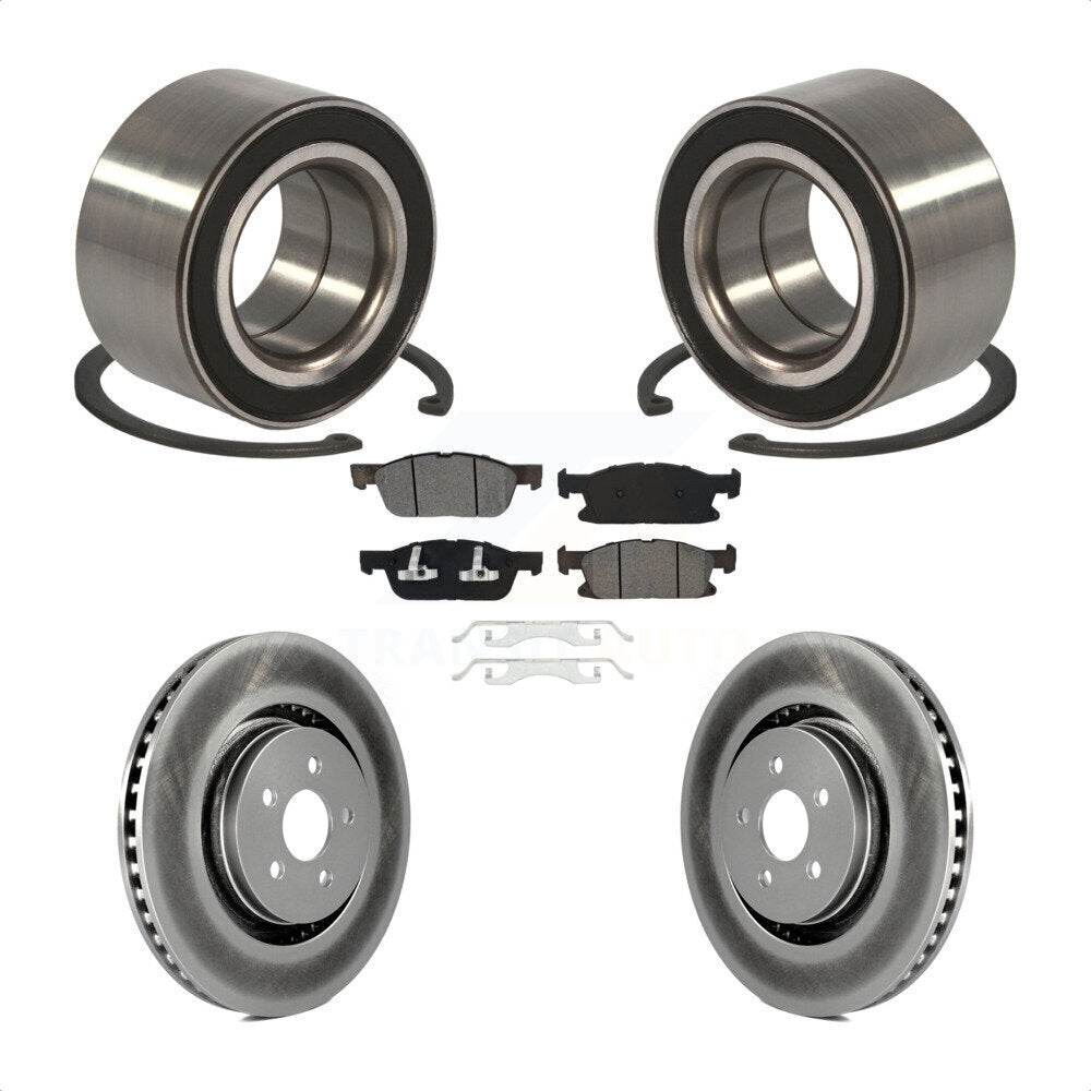 Wheel Bearing Coated Disc Brake Rotors And Pads Front Kit For Ford Edge