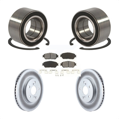 Wheel Bearing Coated Brake Rotor & Pads Front Kit For Toyota Sienna Camry Solara