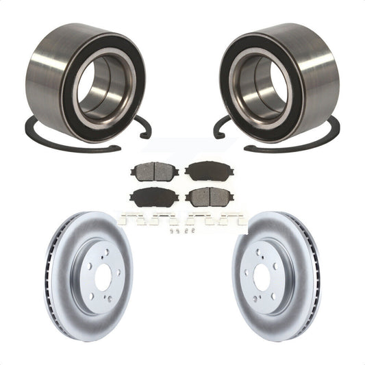 Wheel Bearing Coated Brake Rotor & Pads Front Kit For Toyota Sienna Camry Solara