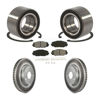 Wheel Bearing Coated Brake Rotor & Pads Front Kit For Toyota Matrix Pontiac Vibe