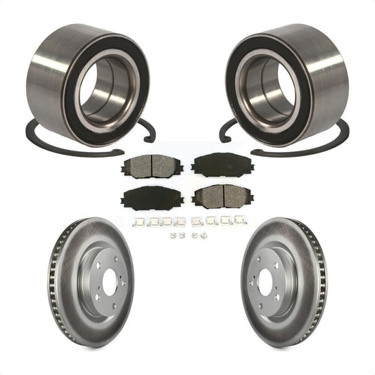 Wheel Bearing Coated Brake Rotor & Pads Front Kit For Toyota Matrix Pontiac Vibe