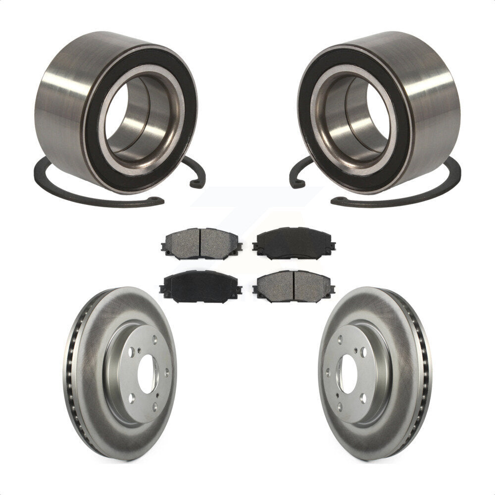 Wheel Bearing Coated Disc Brake Rotors And Pads Front Kit For 2010 Lexus HS250h