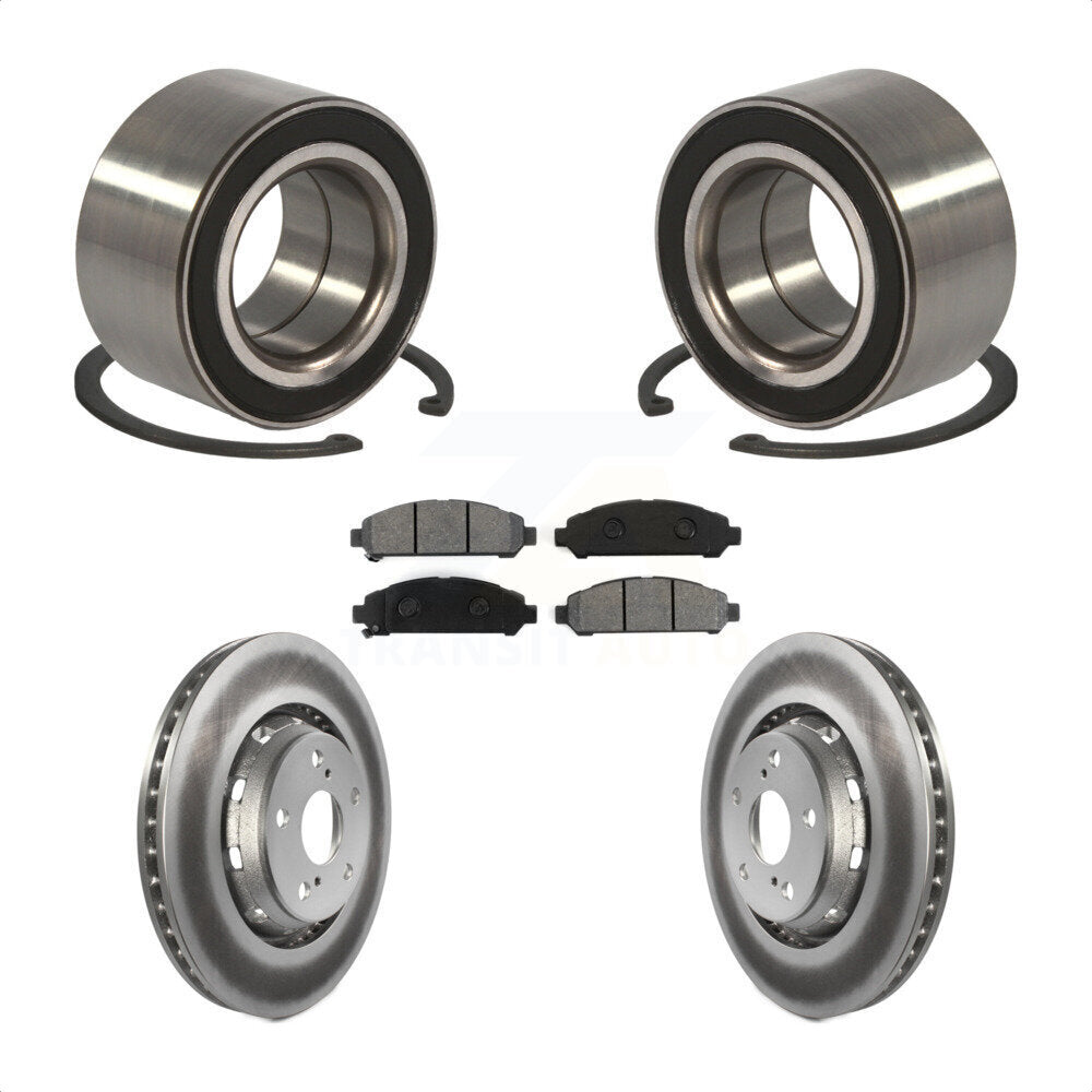 Wheel Bearing Coated Disc Brake Rotor & Pad Front Kit For 2009-2016 Toyota Venza
