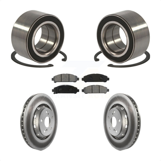 Wheel Bearing Coated Disc Brake Rotor & Pad Front Kit For 2009-2016 Toyota Venza