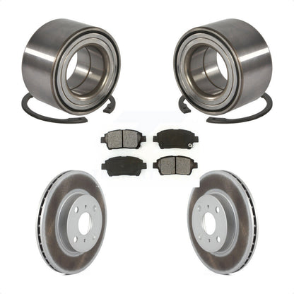 Wheel Bearing Coated Disc Brake Rotor & Pad Front Kit For 2001-2003 Toyota Prius