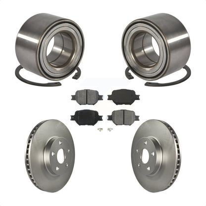 Wheel Bearing Coated Disc Brake Rotor & Pad Front Kit For Toyota Celica Scion tC