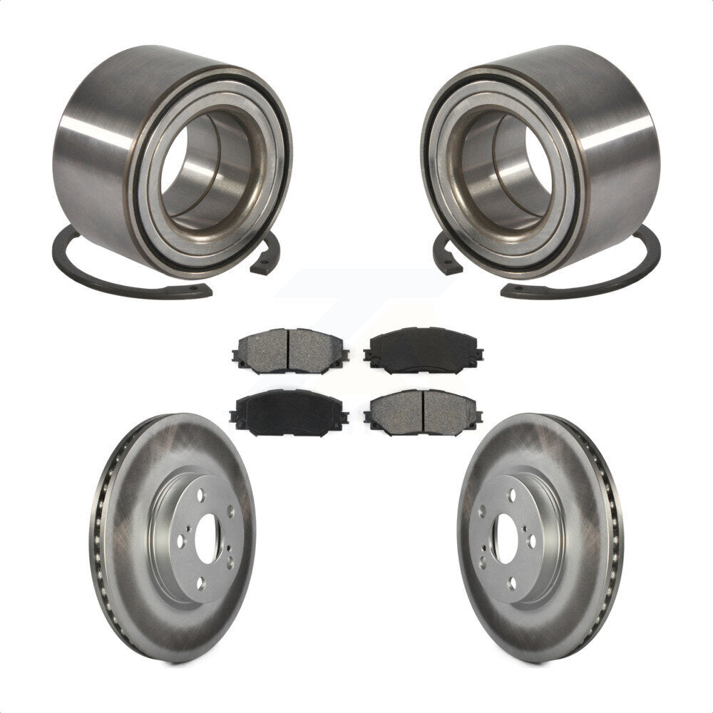 Wheel Bearing Coated Brake Rotor Pad Front Kit For Toyota Corolla Matrix Pontiac
