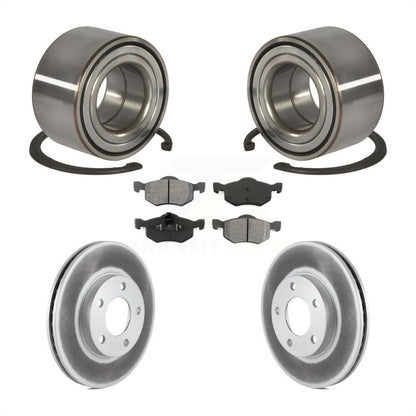 Wheel Bearing Coated Brake Rotor And Pad Front Kit For Ford Escape Mazda Tribute