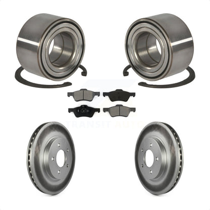 Wheel Bearing Coated Brake Rotor And Pad Front Kit For Ford Escape Mazda Tribute