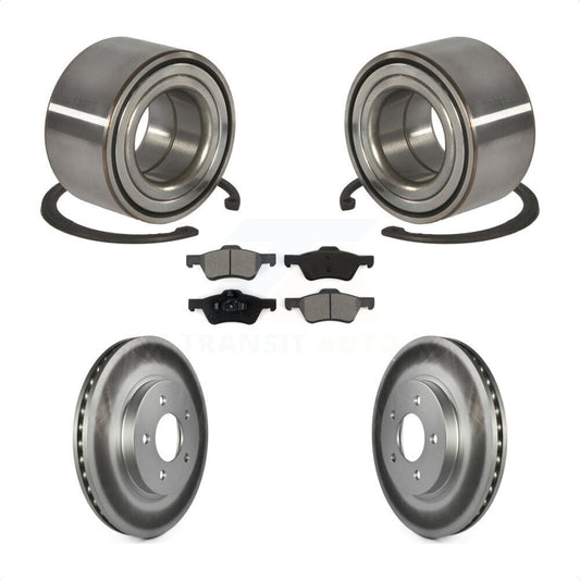 Wheel Bearing Coated Brake Rotor And Pad Front Kit For Ford Escape Mazda Tribute