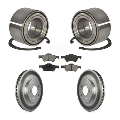 Wheel Bearing Coated Brake Rotor & Pad Front Kit For Ford Escape Mercury Mariner