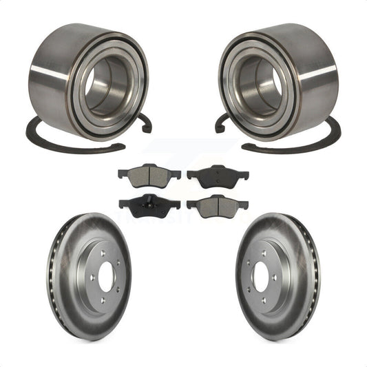 Wheel Bearing Coated Brake Rotor & Pad Front Kit For Ford Escape Mercury Mariner