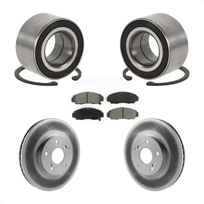 Wheel Bearing Coated Brake Rotor And Pad Front Kit For Honda Accord Acura TSX TL