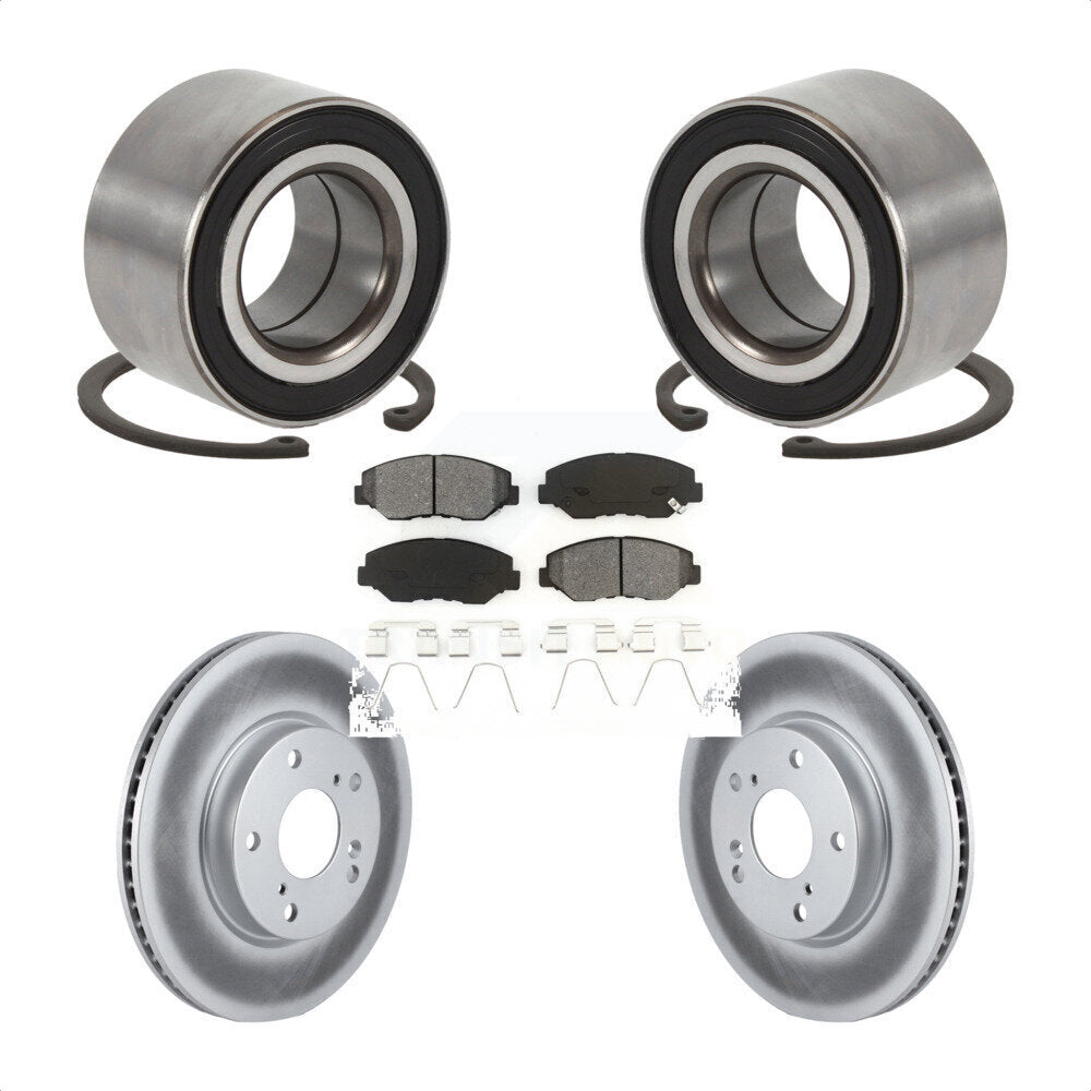 Wheel Bearing Coated Disc Brake Rotors And Pads Front Kit For Honda Civic